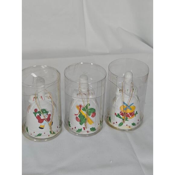 JC Penney The 12 days of Christmas Bells Tree Ornaments in Box Bisque Porcelain - Picture 6 of 6